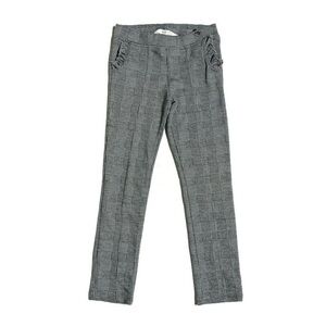 H&m girls 6Y plaid ruffled pockets leggings